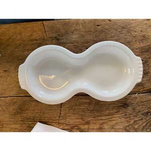 Fiestaware White Classic Rim Figure 8 Tray